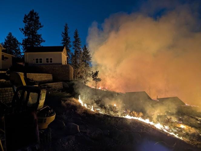Old Trails Fire wildfire smoke over Spokane Washington