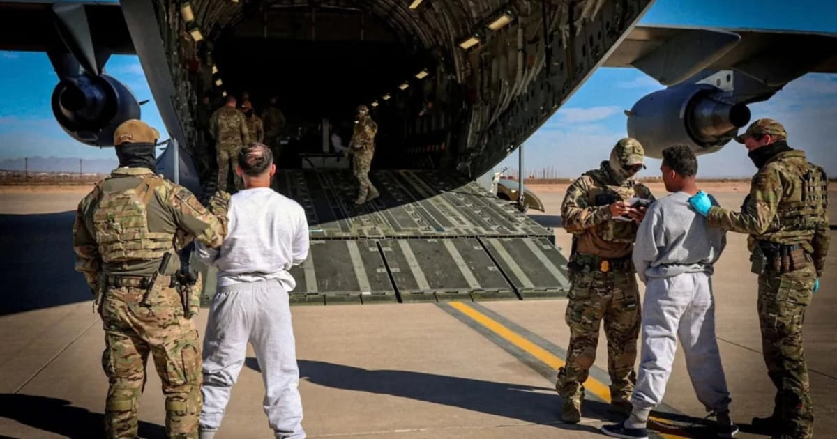 Deportation flight under the Trump administration