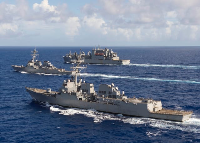 Navy Destroyer Fires on Iranian Cargo Ship Defying Hormuz Blockade