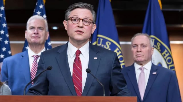Johnson, GOP Leaders Brief Media as Border Funding Deadline Nears June 1