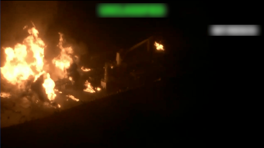 U.S. military strikes the IRGC crude oil tanker M/T Riesco in the Gulf of Oman near Kharg Island Sept. 8, 2026