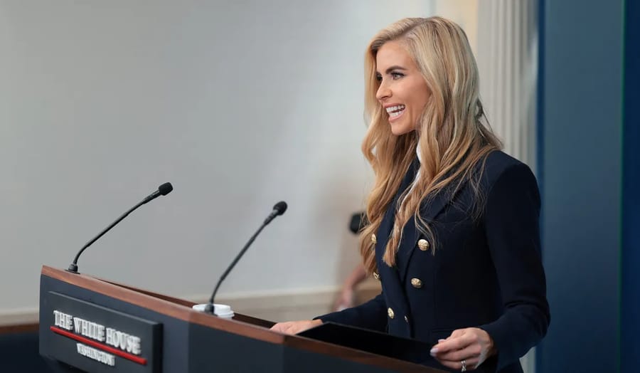 New White House Press Secretary Katie Zacharia holds her first press briefing at the White House in Washington, D.C., October 13, 2026.\